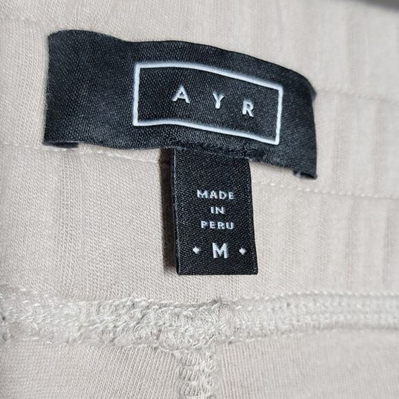 AYR The TV Short Pima Cotton Fleece High Rise Lounge Pull On Sweat Shorts Shroom - Picture 5 of 8